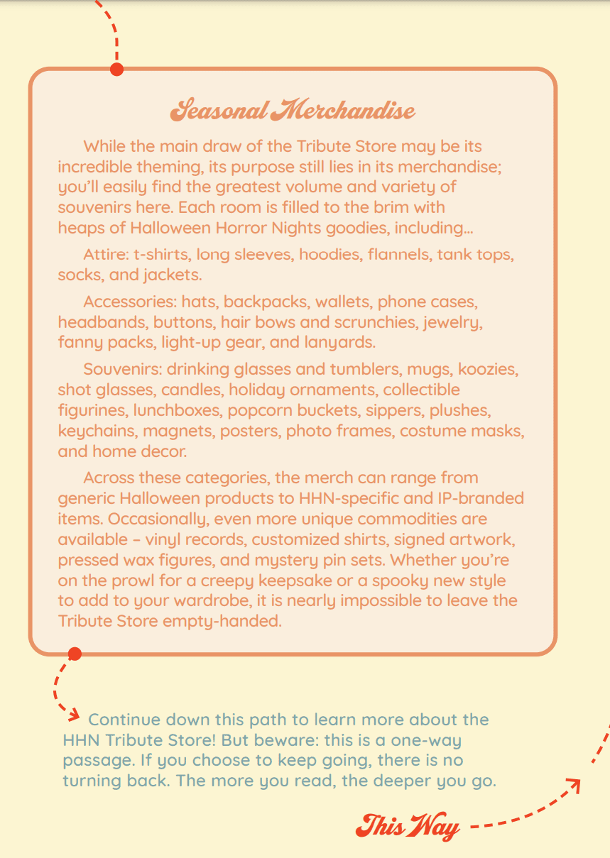 A page from inside the Horrors Untold book