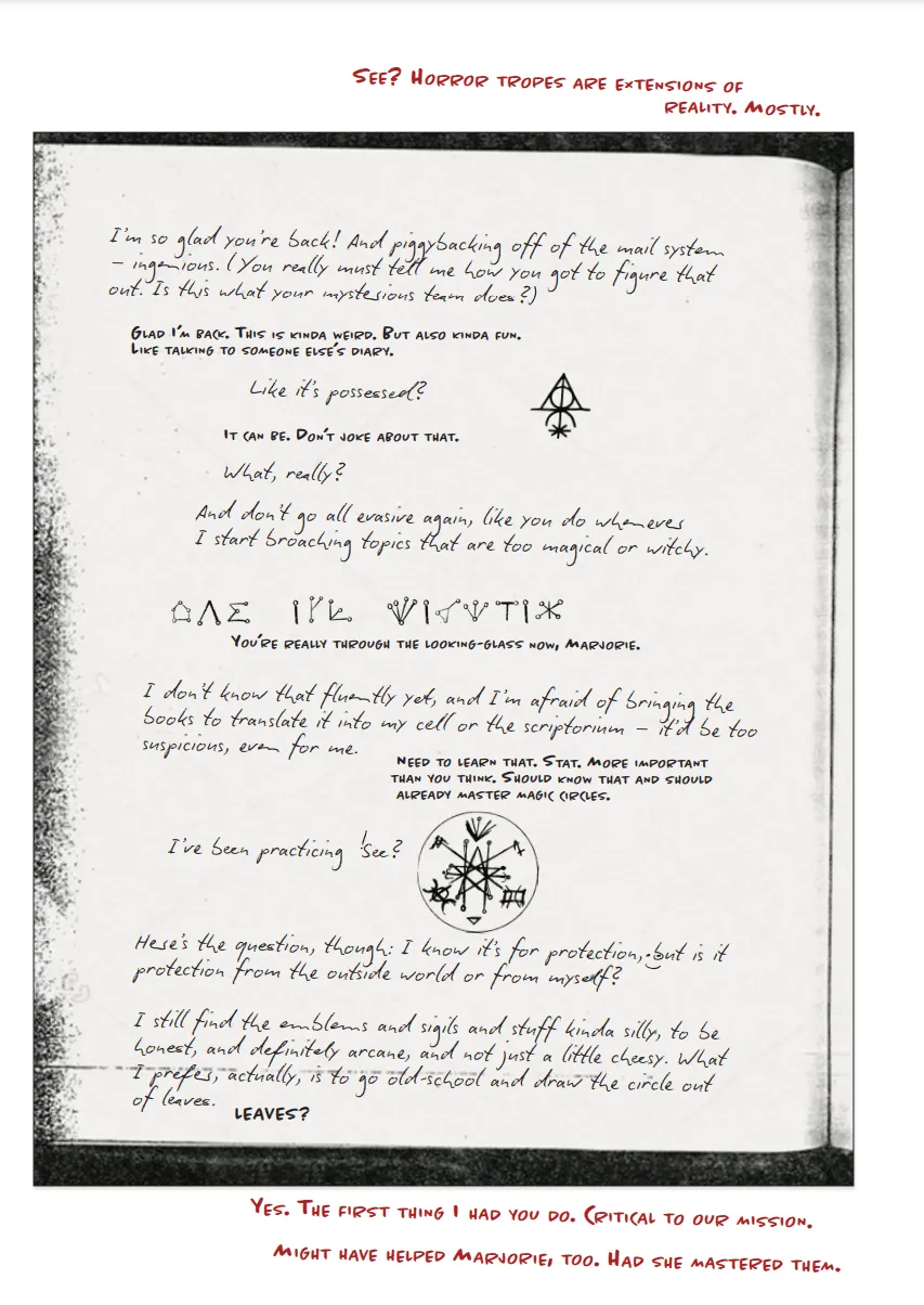 A page from inside the Horrors Untold book